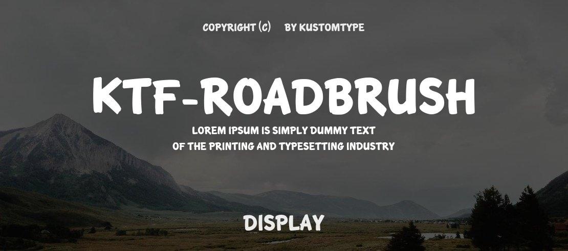 KTF-Roadbrush Font