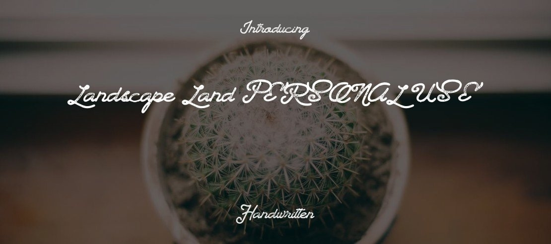 Landscape Land PERSONAL USE Font