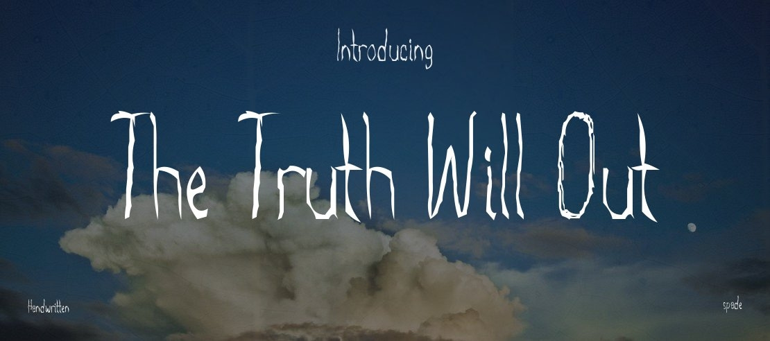 The Truth Will Out Font