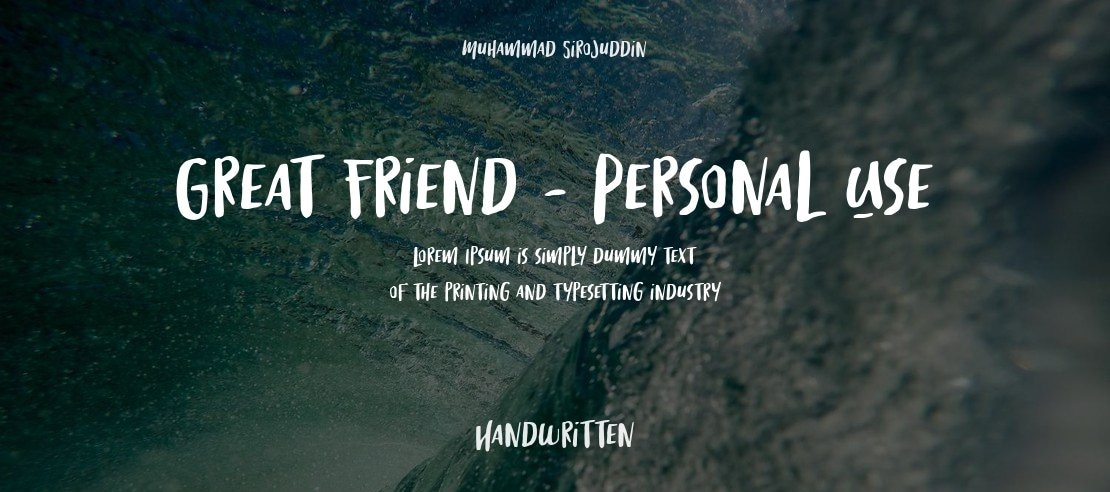 Great Friend - Personal Use Font