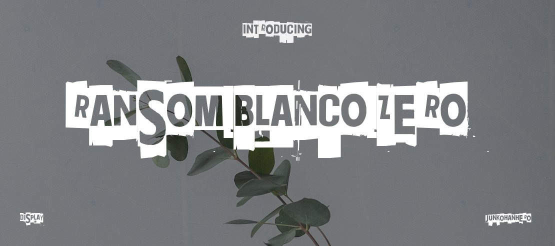 Ransom Blanco Zero Font