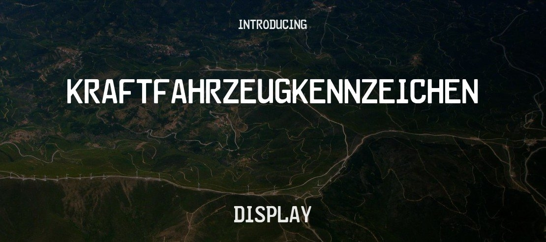 Kraftfahrzeugkennzeichen Font