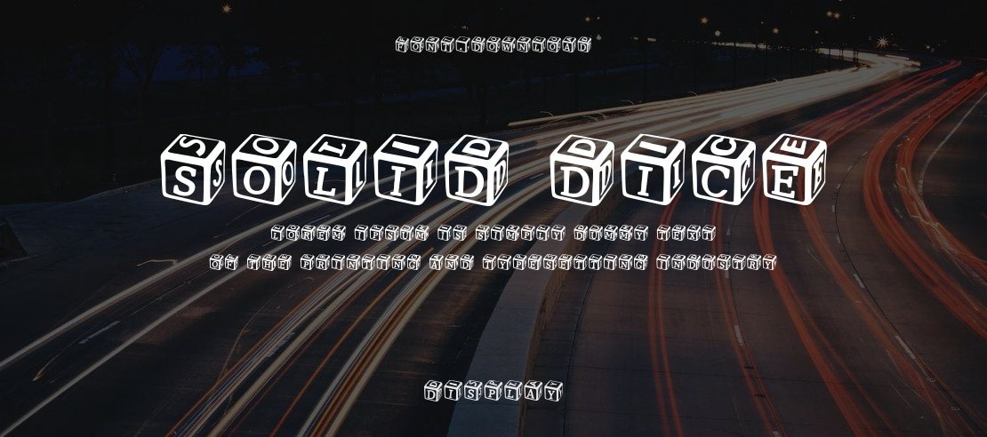 Solid Dice Font