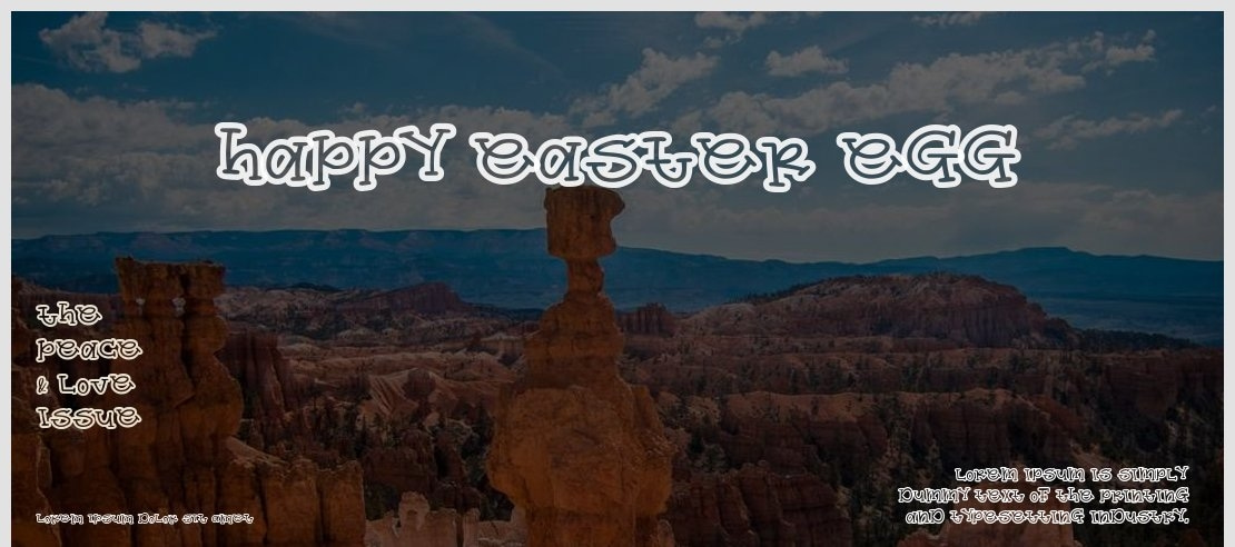 Happy Easter Egg Font