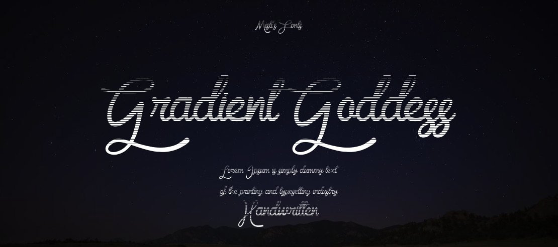 Gradient Goddess Font