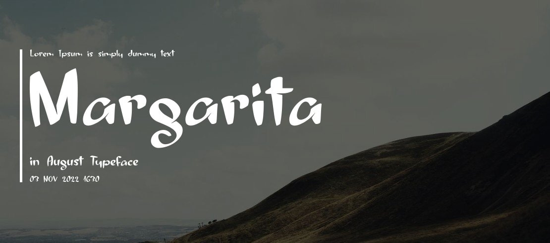 Margarita in August Font