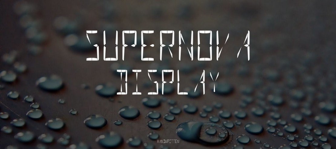 Supernova Display Font