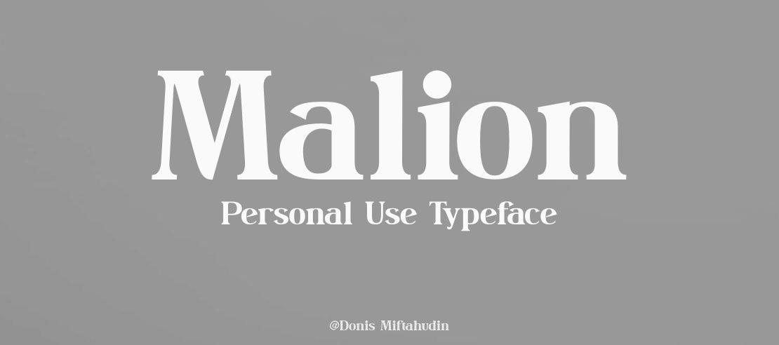Malion Personal Use Font