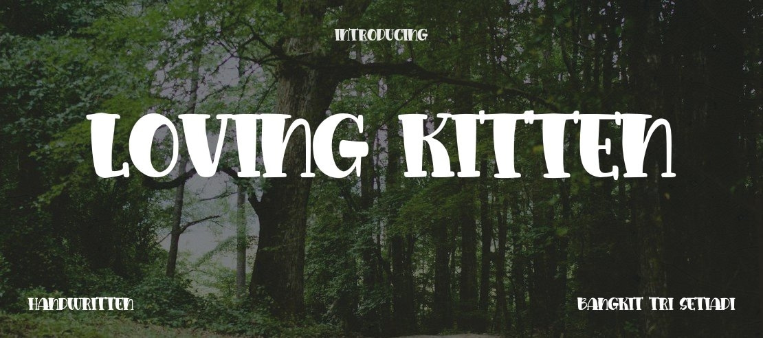 Loving kitten Font