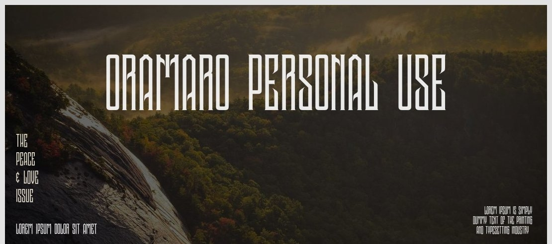Oramaro Personal Use Font
