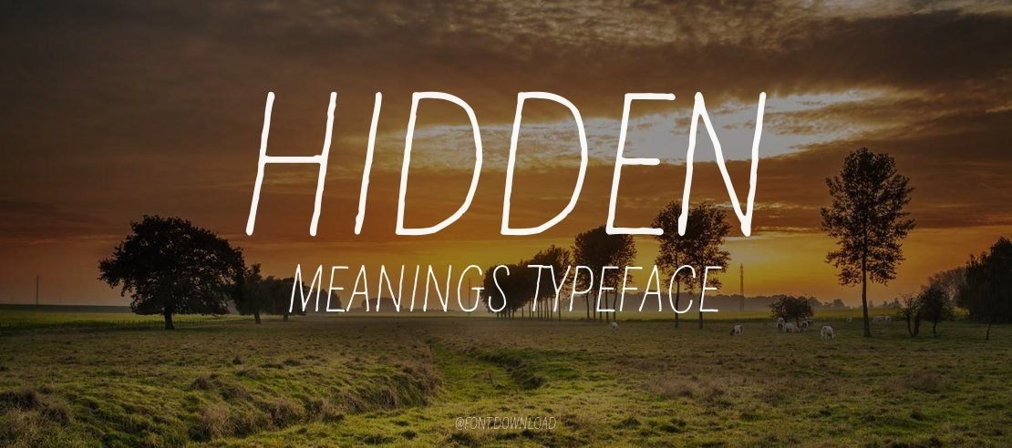 Hidden meanings Font