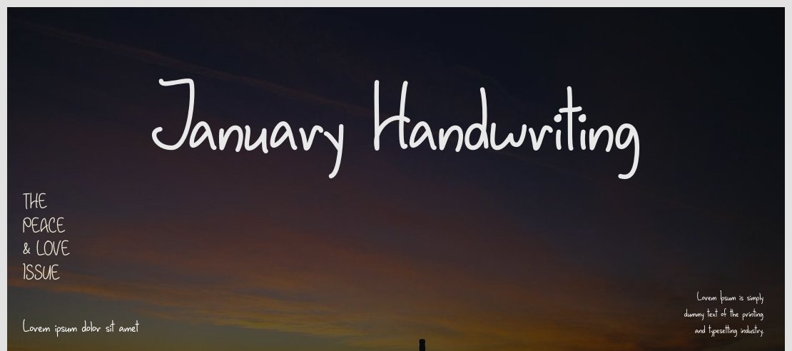 January Handwriting Font