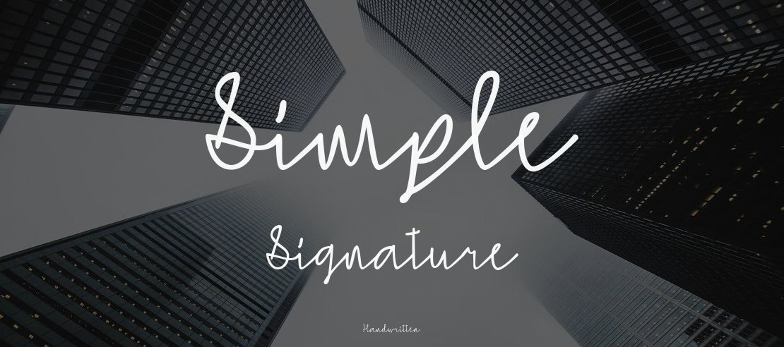 Simple Signature Font