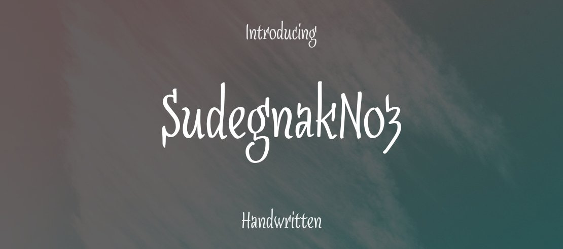 SudegnakNo3 Font Family