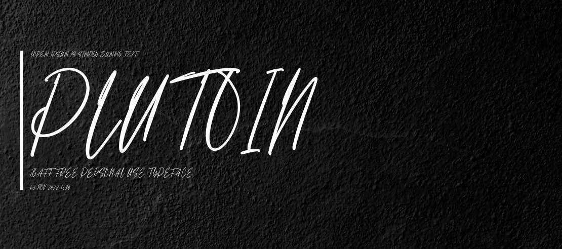 Plutoin Baff Free Personal Use Font