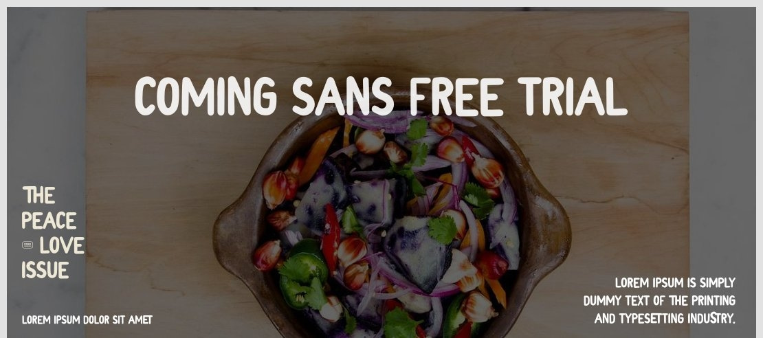 Coming Sans Free Trial Font
