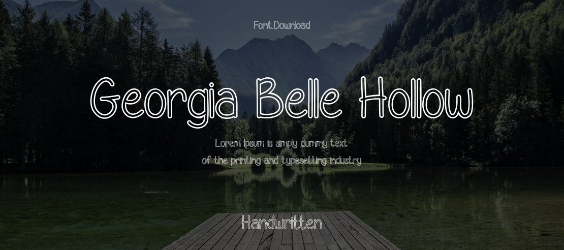 Georgia Belle Hollow Font Family