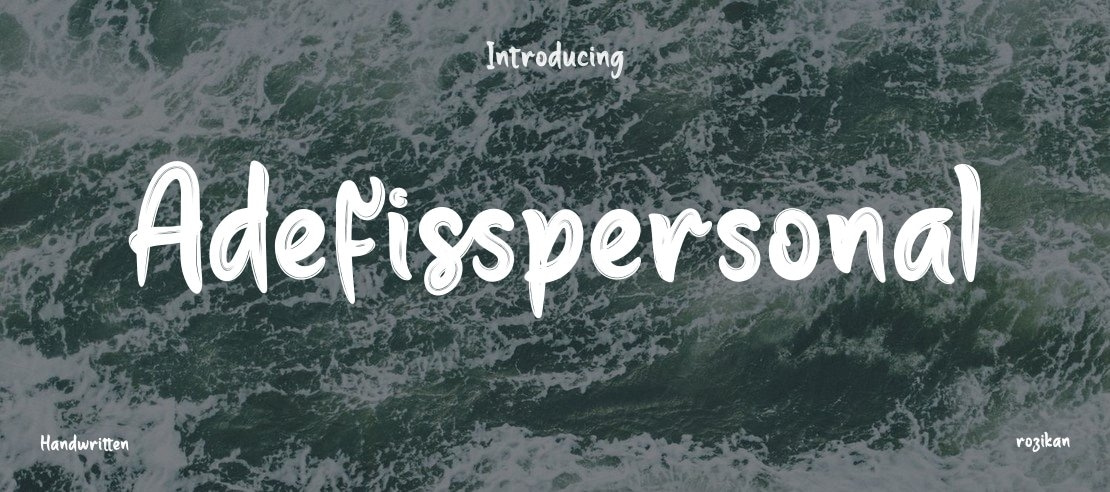 Adefisspersonal Font