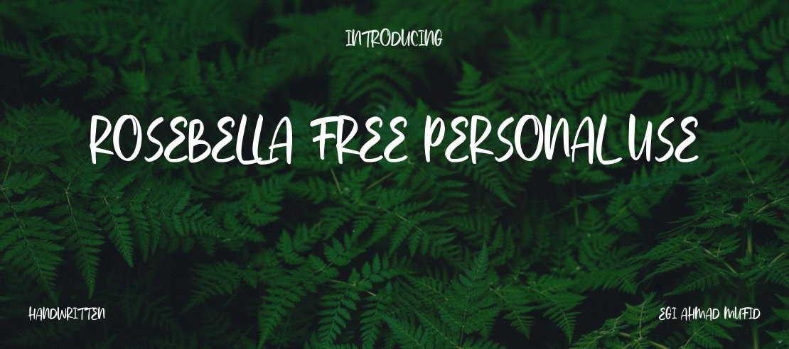 Rosebella FREE PERSONAL USE Font Family