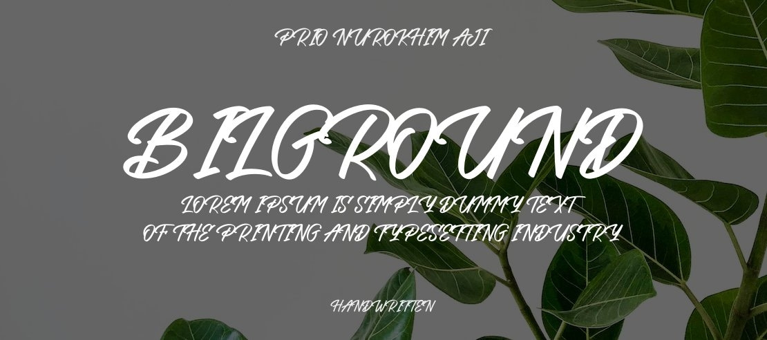 Bilground Font