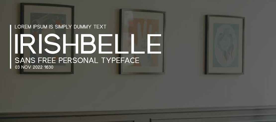 Irishbelle Sans Free Personal Font Family