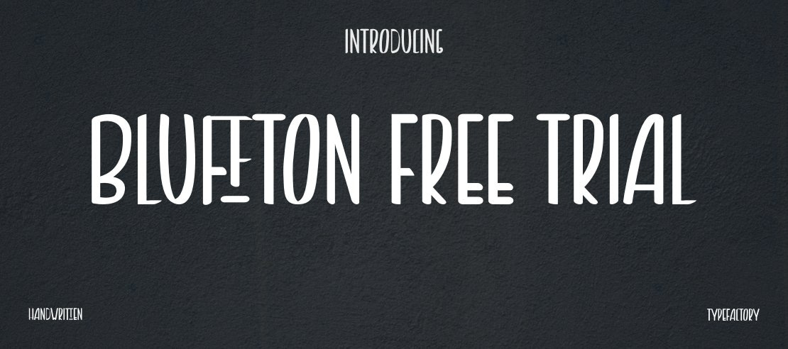 Bluffton Free Trial Font
