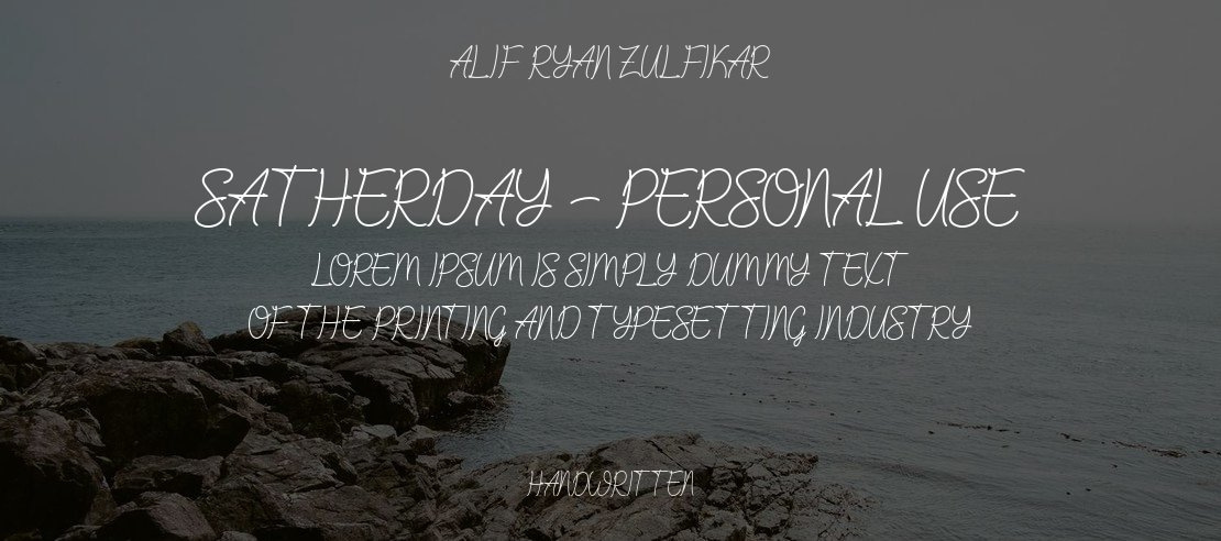 Satherday - Personal Use Font