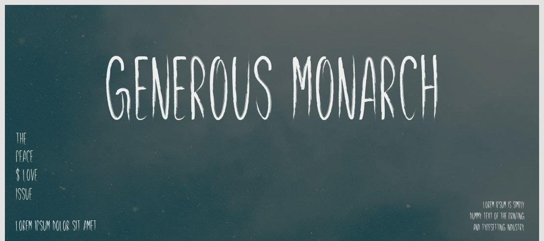 Generous Monarch Font