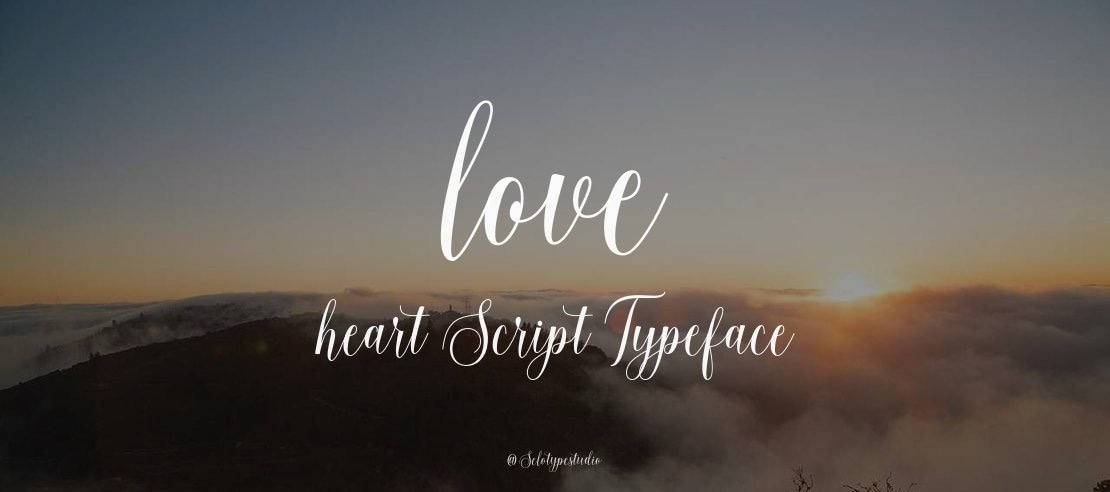 love heart Script Font