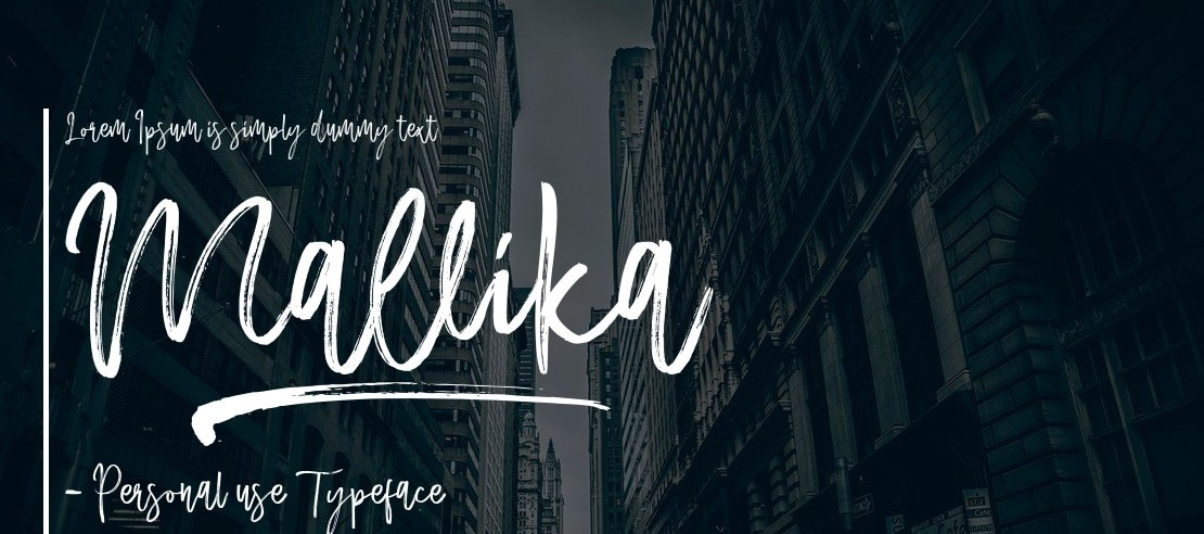 Mallika - Personal use Font