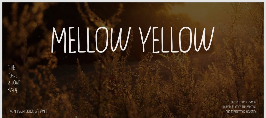 Mellow Yellow Font