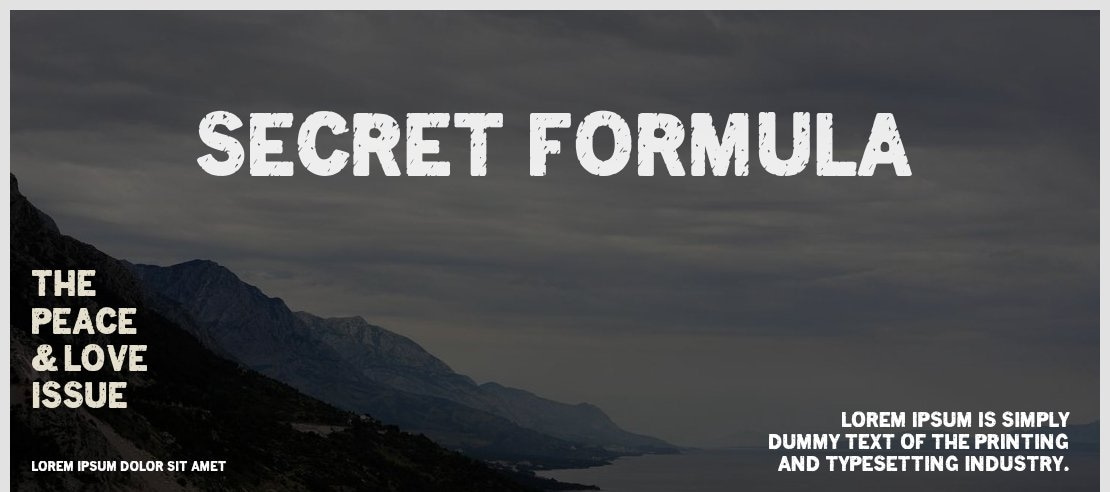 Secret Formula Font