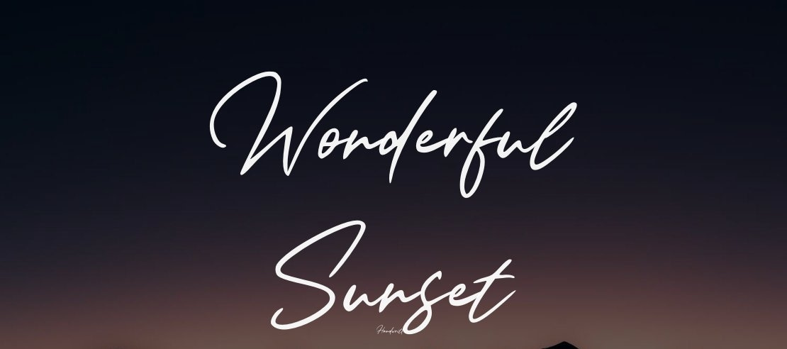 Wonderful Sunset Font