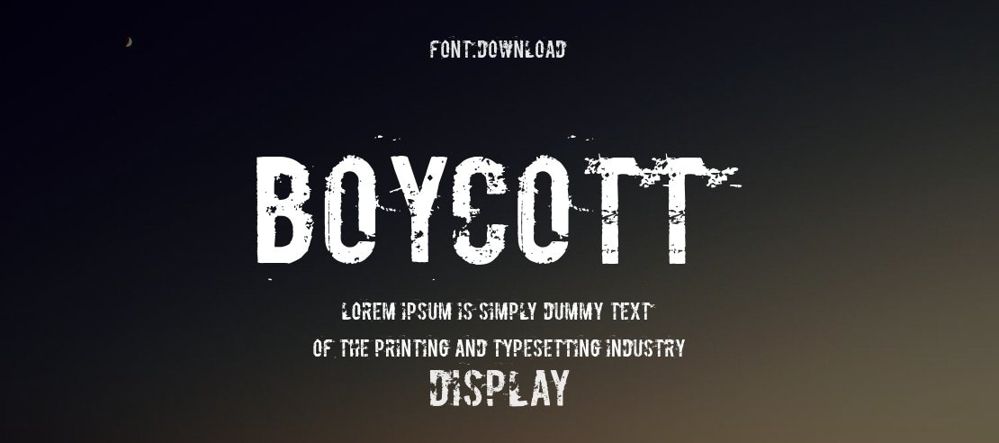 Boycott Font