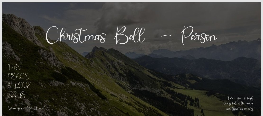 Christmas Bell  - Person Font