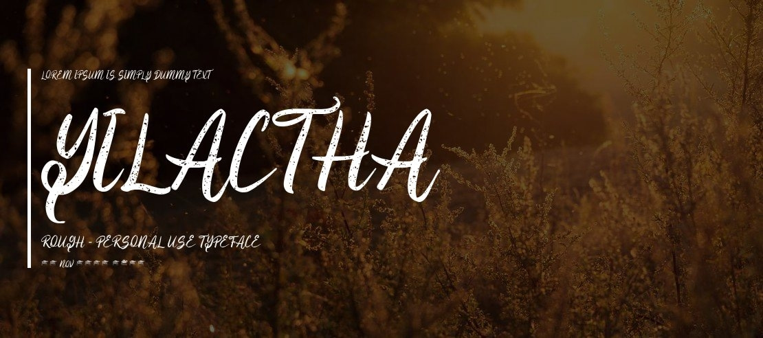 Yilactha Rough - Personal Use Font Family