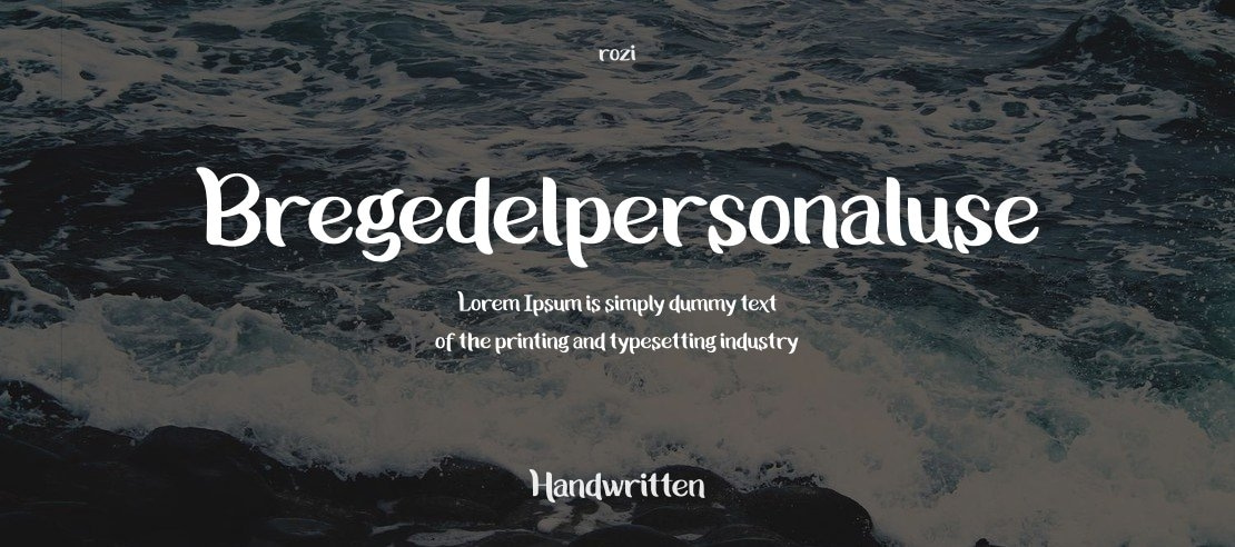 Bregedelpersonaluse Font