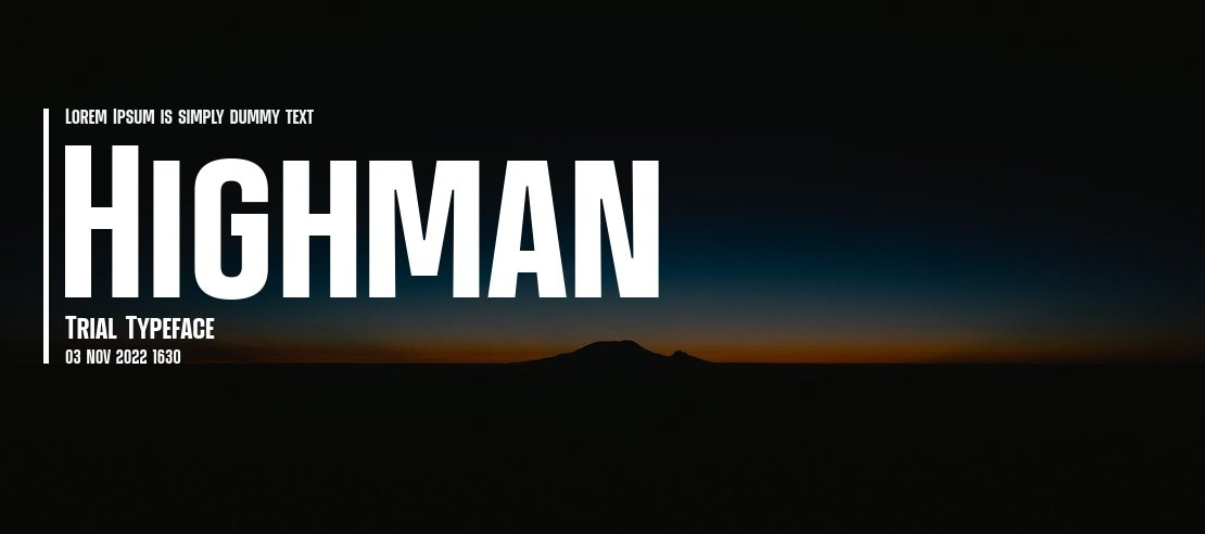 Highman Trial Font