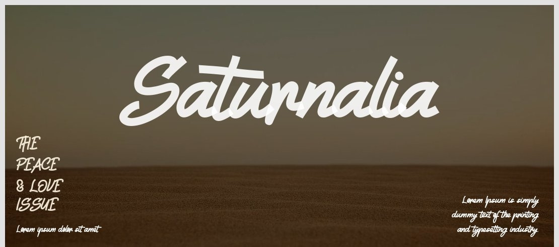 Saturnalia Font