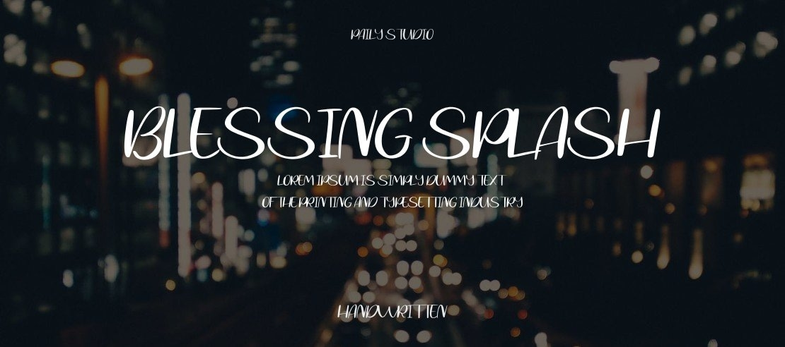 Blessing Splash Font