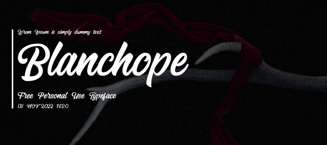 Blanchope Free Personal Use Font