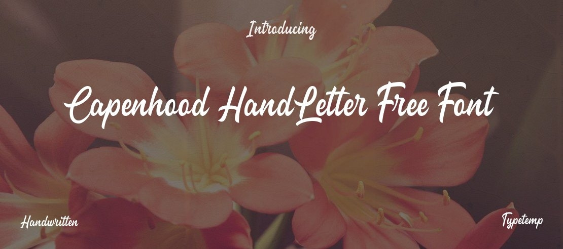 Capenhood HandLetter Free Font