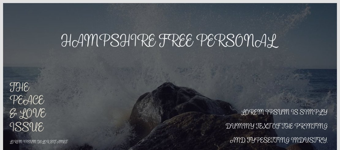 Hampshire Free Personal Font