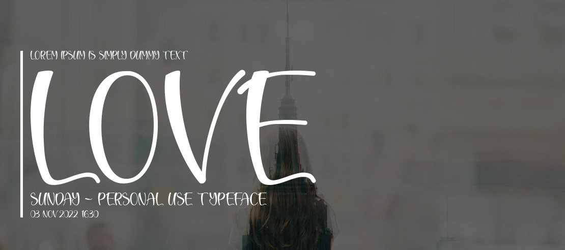 Love Sunday - Personal Use Font