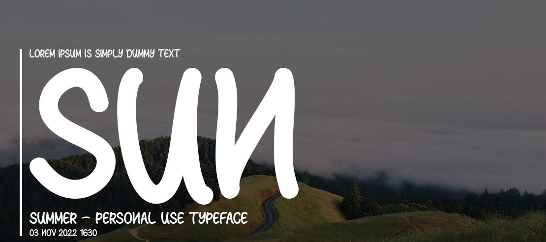Sun Summer - Personal Use Font
