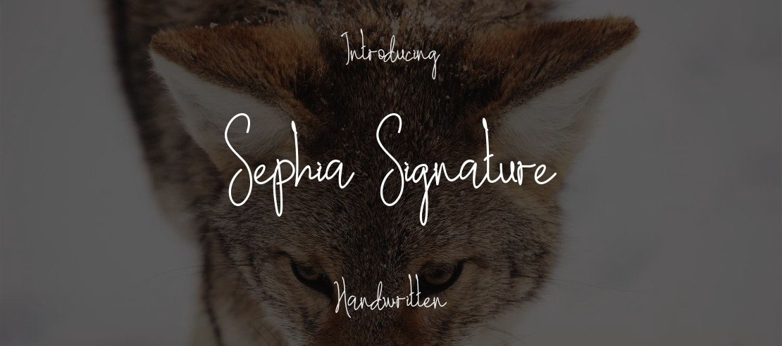 Sephia Signature Font