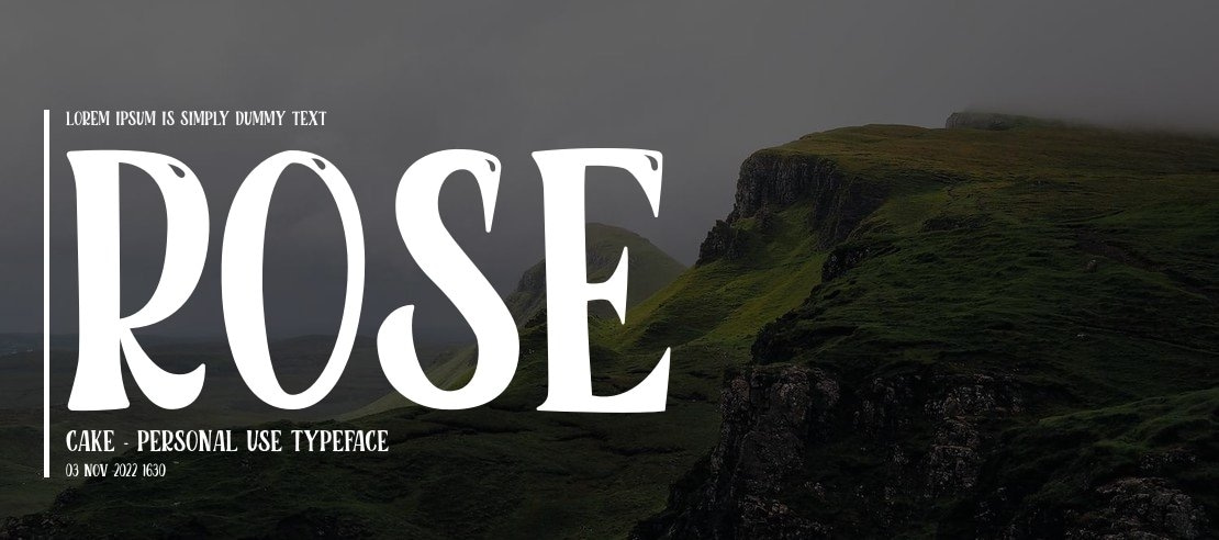 Rose Cake - Personal Use Font