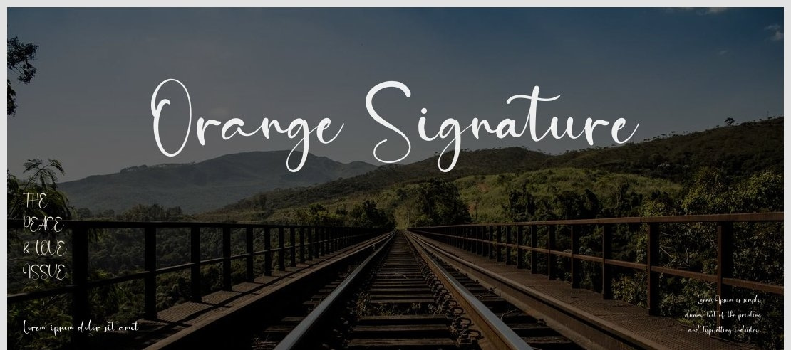 Orange Signature Font Family