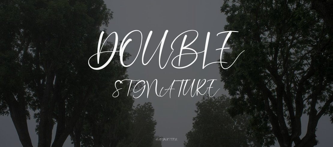 Double Signature Font Family