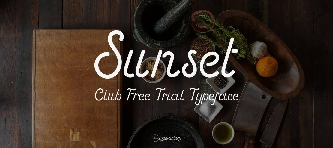 Sunset Club Free Trial Font